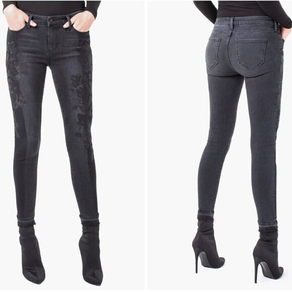 LVPL by Liverpool Kaden Embroidered Release Hem Ankle Jeans stretch Size 10/30 - Picture 1 of 12